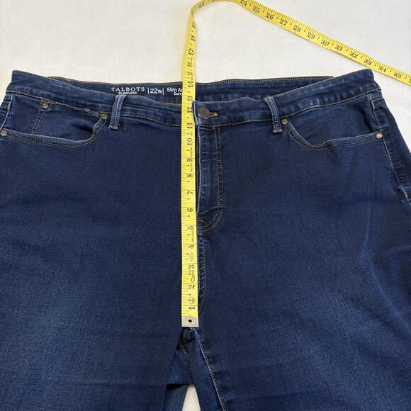Talbots Slim Ankle Curvy Dark Wash Blue Denim Jeans Women’s Plus Size 22W - Picture 6 of 8